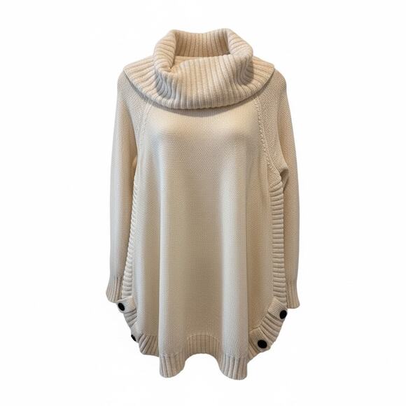 Soft Surroundings Sweaters - Soft Surroundings Chenille Cozy Cowl Neck Sweater – Cream – Size L Cottagecore